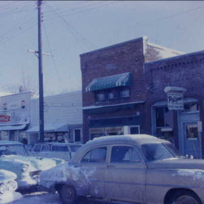 Snow pictures Intersections SR32 (Main Street) and Union looking north east