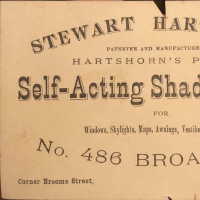 Hartshorn: Self-Acting Shade Rollers Advertising Card