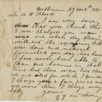          Blood Estate: J.J. McChesney Receipt, September 1895 and letter picture number 2
   