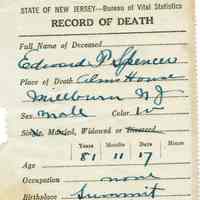          Macpherson: Dr. Elwood Macpherson's certified Death Records for residents, 1920s-30s picture number 5
   