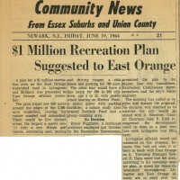 East Orange Watershed Recreation Center Development Plans, 1964