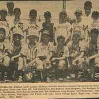 Baseball: Millburn Little League All-Stars, 1958