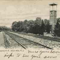 Hartshorn: Tower with view of Rail Road Tracks "Along the Lackawanna R.R.", 1906
