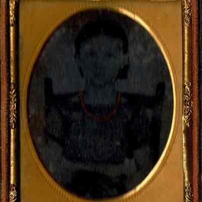 Tintype: Unidentified Young Girl with Necklace