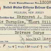          Marshall Hooley: Margaret Marshall Hooley Identification Cards, 1940s picture number 5
   