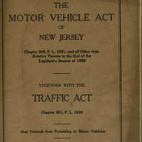 Automobiles: Motor Vehicle Act of New Jersey, 1928