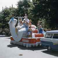 Centennial Parade: Chamber of Commerce and Queen of Centennial Float, 1957