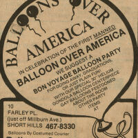 Balloons Over America Short Hills Advertisement, May 1980