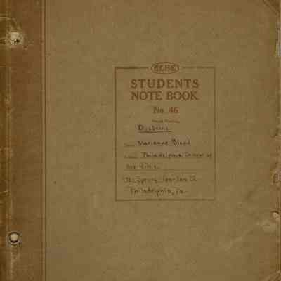 Blood: Marianne Blood Bible School Notebook, 1890s