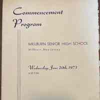 Millburn High School Commencement Program (1973)