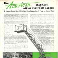          Fire Department: American Seagrave Aerial Platform Ladder Order, 1948 picture number 1
   