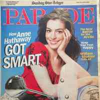 Hathaway: Cover of Parade Magazine with Anne Hathaway in the Newark Sunday Star Ledger, 2008