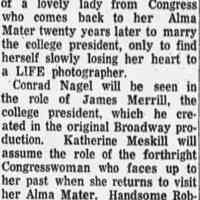          Paper Mill Playhouse Press Photo: Goodbye My Fancy, 1954 picture number 3
   