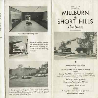 Map: Millburn & Short Hills, New Jersey, c, 1956-7