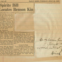          Brison: Letters to Emilie Benson Welsh Pertaining to Benson Genealogy from Arthur D. Benson & Hevlyn Dirk Benson, 1934-6 picture number 4
   