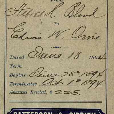 Blood: Summer Lease of Blood Estate, 1894