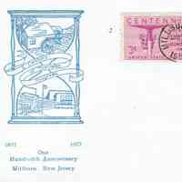          Millburn Centennial First Day Covers, 1957 picture number 1
   