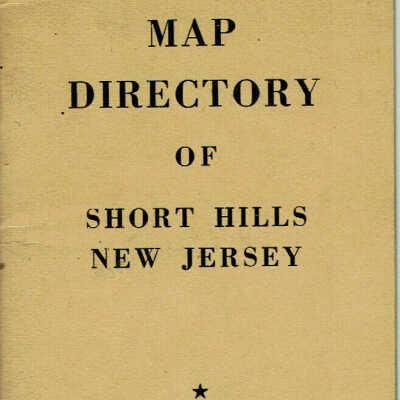 Map Directory of Short Hills, 1939
