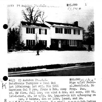 23 AUDOBON COURT