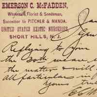 Pitcher and Manda: American Bulb Company Postcard from Emerson McFadden, 1899