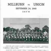 Football: Millburn vs. Union Program, 1949