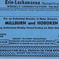 Railroad: Erie-Lackawanna Commuter Ticket