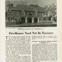 Fire Department: Fire-Houses Need Not Be Eyesores, 1927