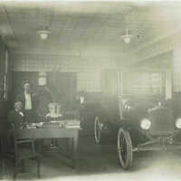 Interior of Ford Dealership with Model T, c, 1917