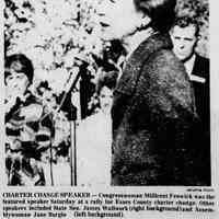          Fenwick: Millicent Fenwick during Charter Change Campaign, 1977 picture number 3
   