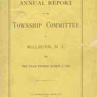Township Committee: Annual Report of the Township Committee of Millburn N.J., 1878