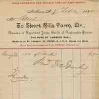          Blood: Short Hills Farm Receipts, 1894-5 picture number 2
   