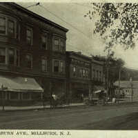 Millburn Avenue Postcard with Hartmann Brothers Hardware