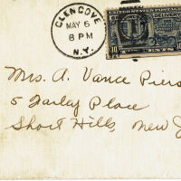 Pierson: Envelope Addressed to Mrs. A. Vance Pierson, 5 Farley Place, 1927