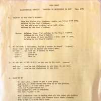 White Oak Ridge Chapel Song Sheet