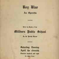          Flanagan: Boy Blue Operetta Millburn School Program, 1908 picture number 1
   