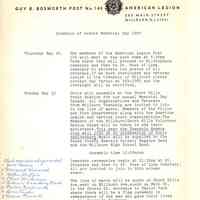 Memorial Day: Memorial Day Schedule of Events, 1994