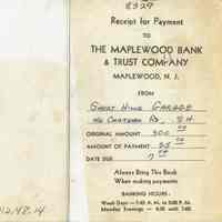 Short Hills Garage: Bank Payment Book, 1964