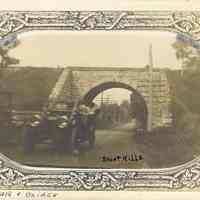 Arch Bridge with Early Automobile