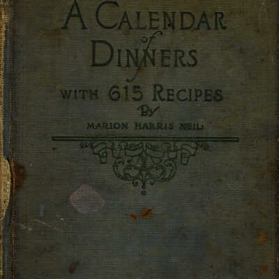 Calendar of Dinners Cookbook, 1924