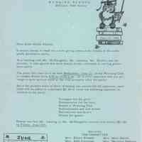 Wyoming School: Sixth Grade Graduation Letter, 1961