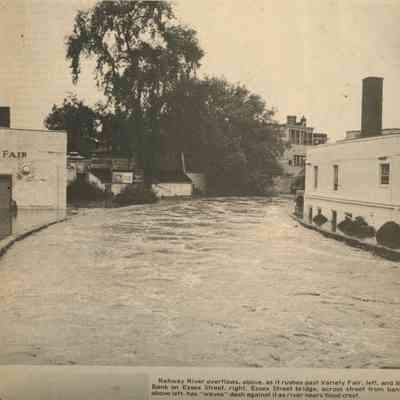 Flood View of Rahway River, Item, July 17, 1975.