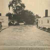          Flood View of Rahway River, Item, July 17, 1975.
   