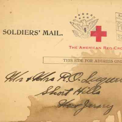 Red Cross: WWI Solider Arrival Card, c. 1918