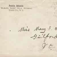 Millburn Public Schools: Mary E. Smith Envelope, 1908