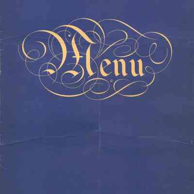 Mario's menu, 1950s