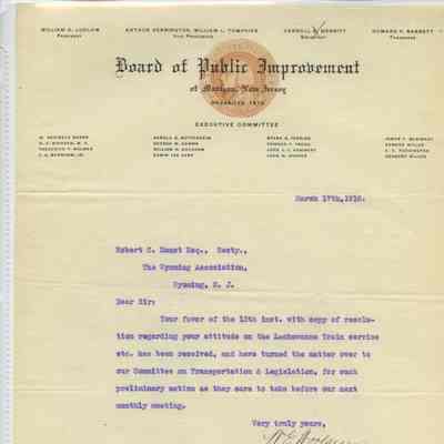 Wyoming Civic Association: Lackawanna Train Service, 1915