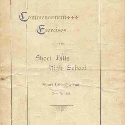 Short Hills School: Short Hills High School Commencement Program, 1899
