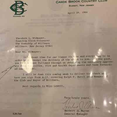 Canoe Brook Club: Mayor's Message