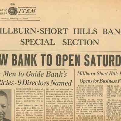 Bank: Millburn-Short Hills Bank Opening, 1960