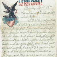          Parsil: Samuel B. Parsil Civil War Letter, April 16, 1863 picture number 1
   